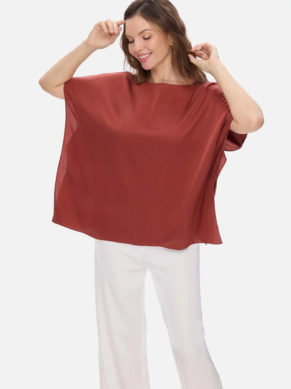 Clay Red Silk Ease Top