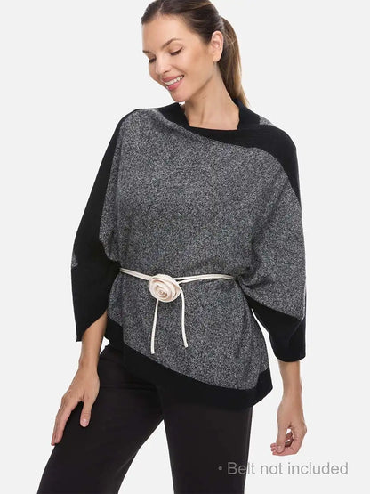 Charcoal Cashmere Poncho