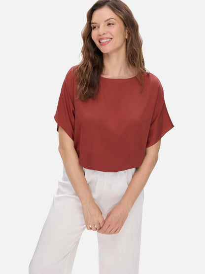 Clay Red Silk Ease Top