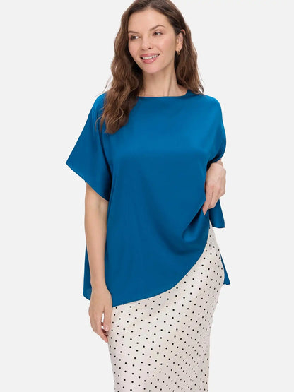 Teal Silk Ease Top