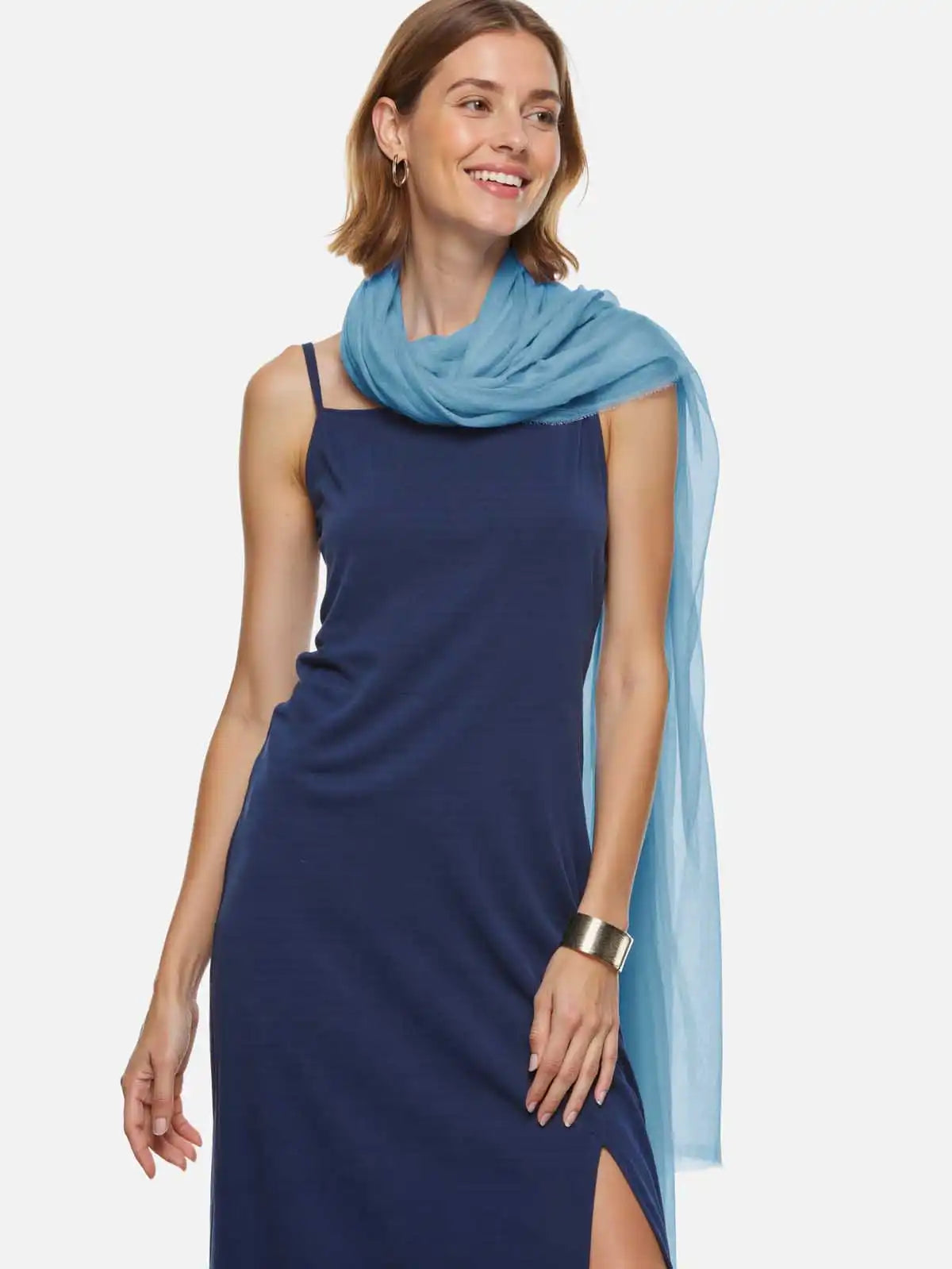 Featherlight Mist Cashmere Scarf