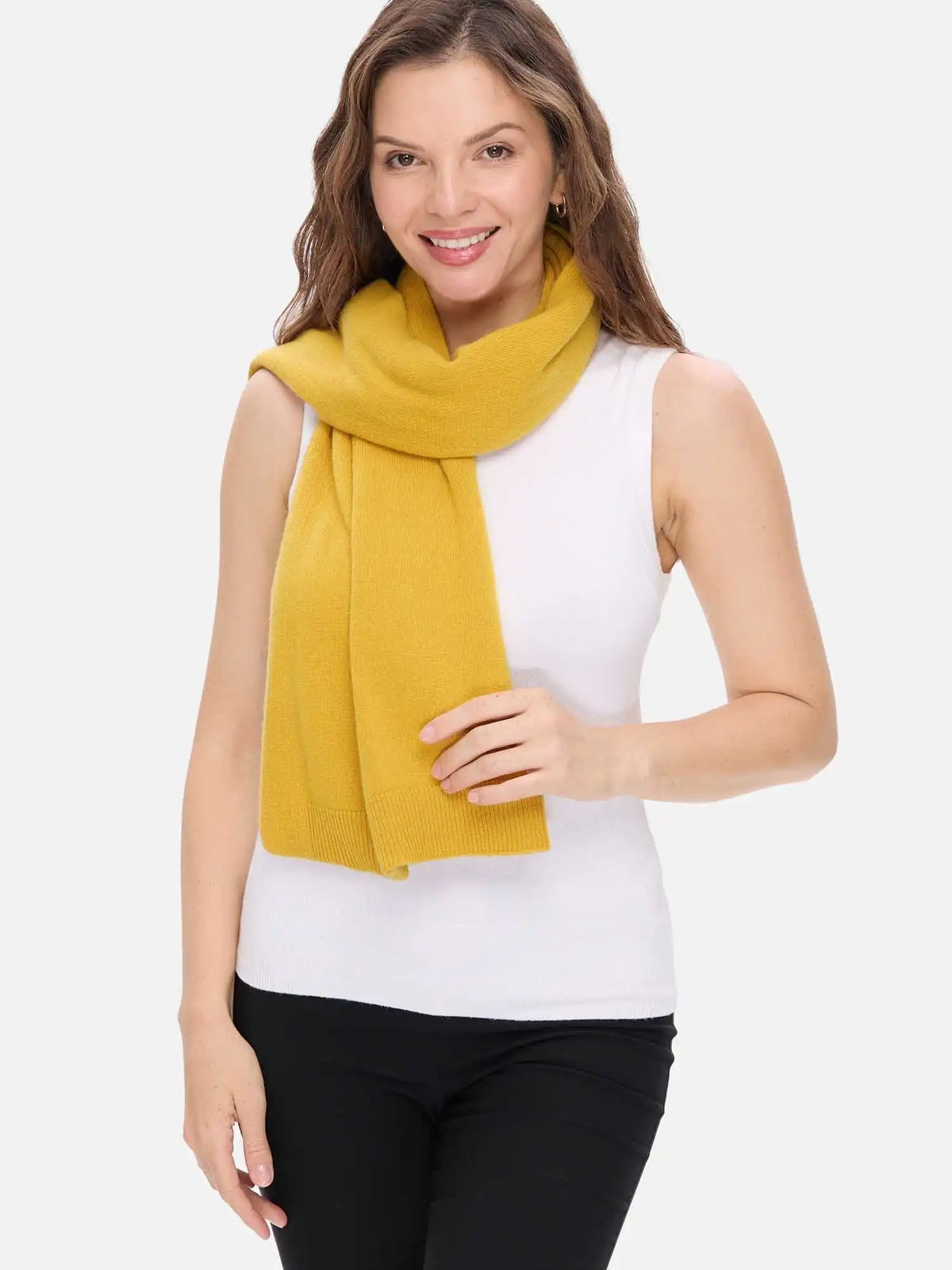 Golden Ochre Wearable Cashmere Wrap