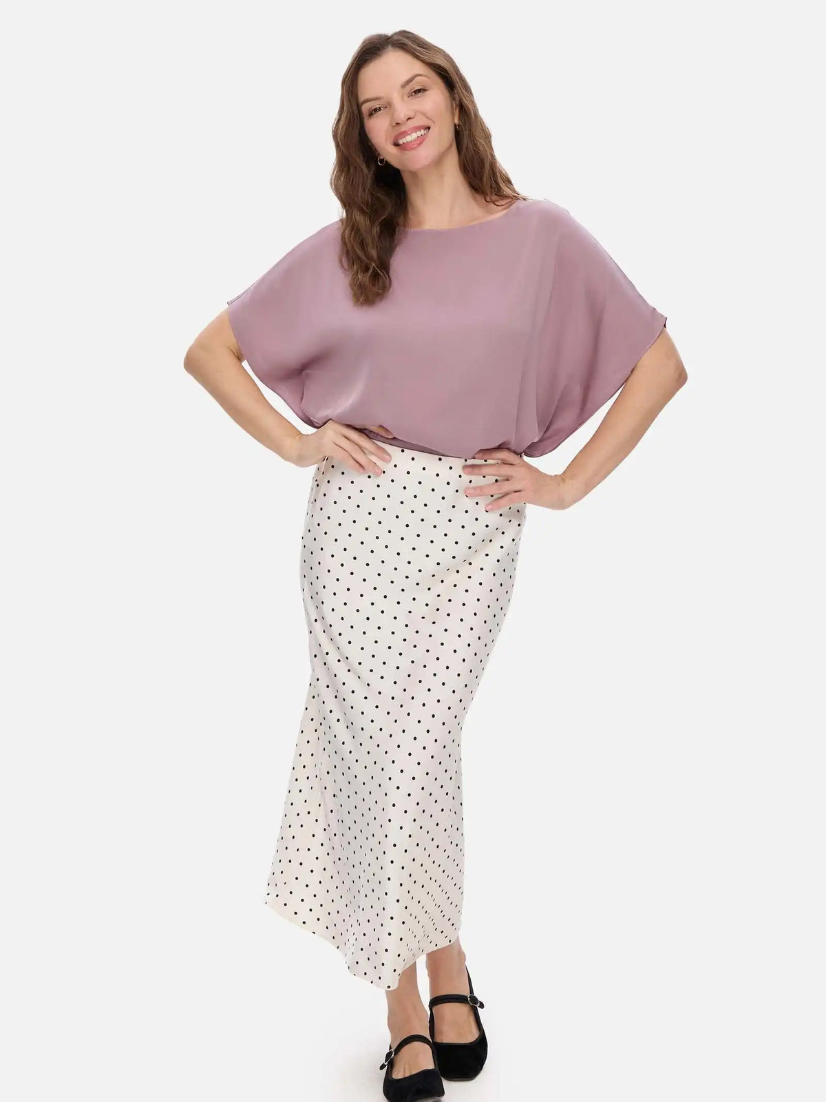 Mauve Silk Ease Top