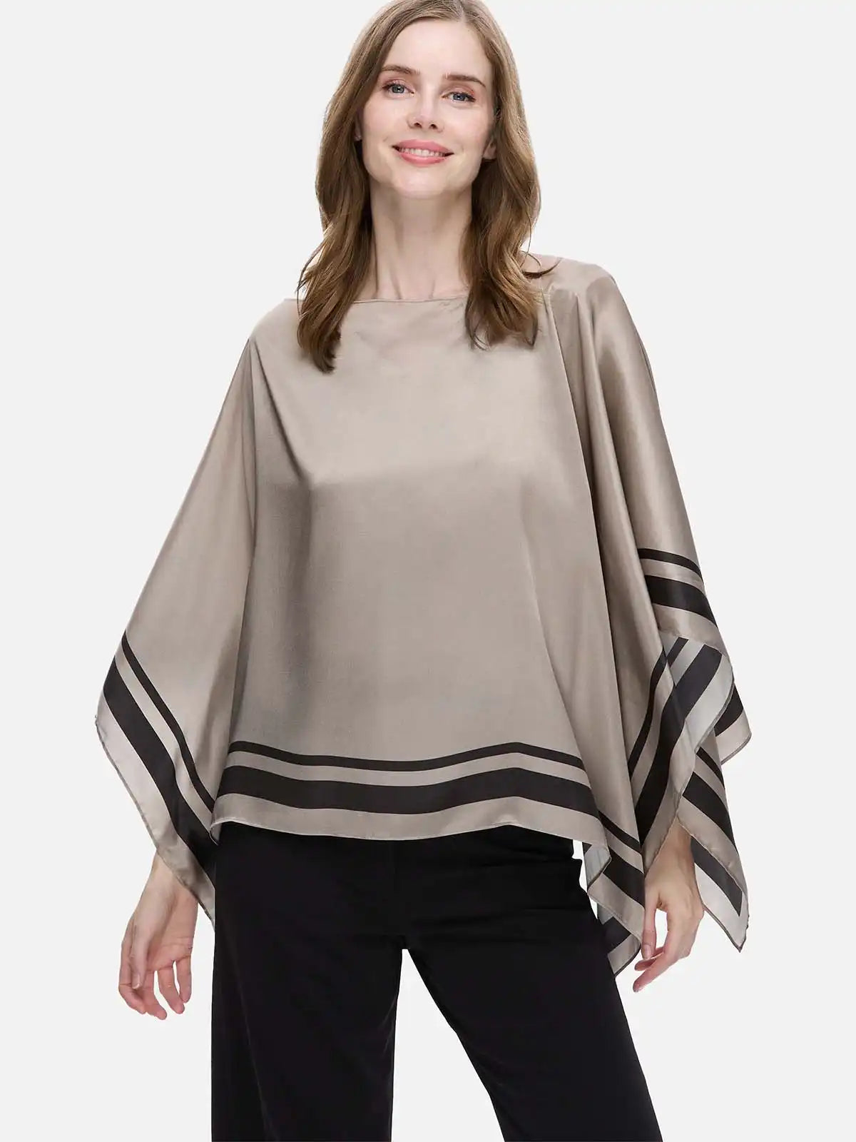 Taupe Silk Duo Wrap