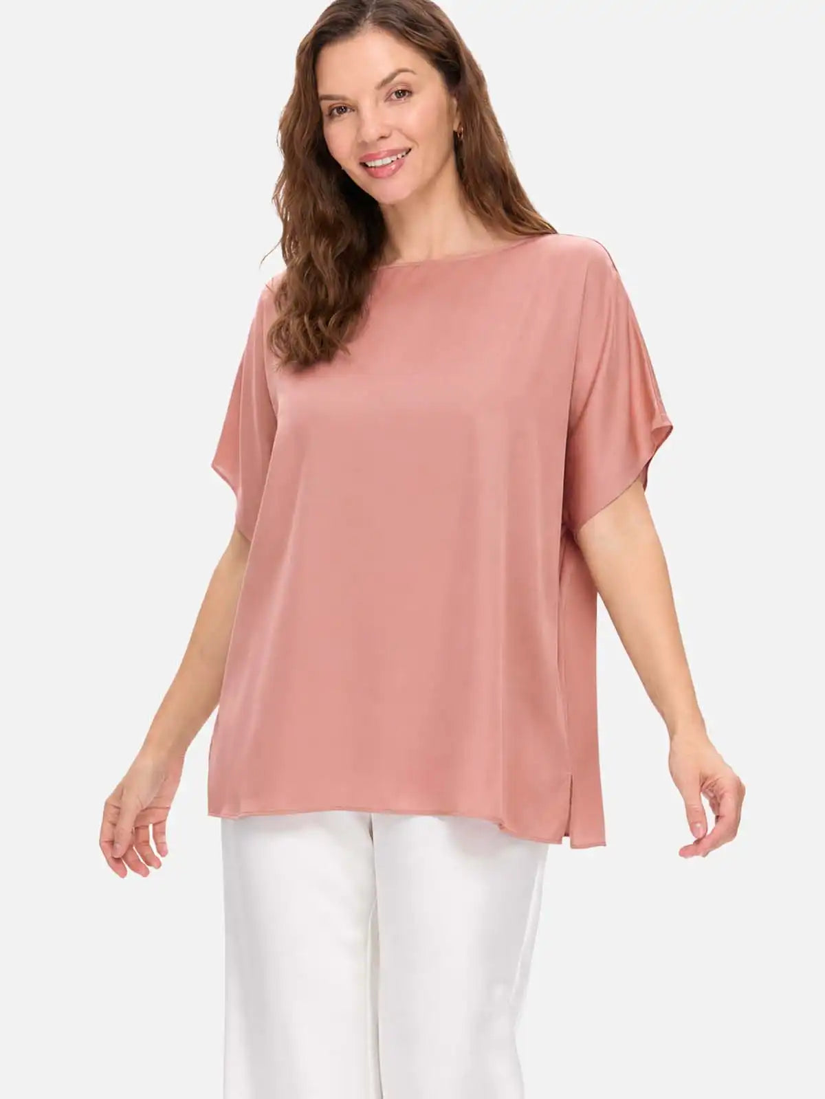 Rose Silk Ease Top
