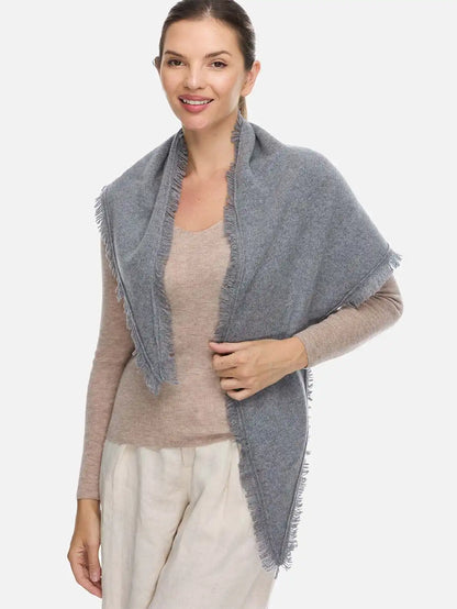 Triangle Gray Cashmere Scarf