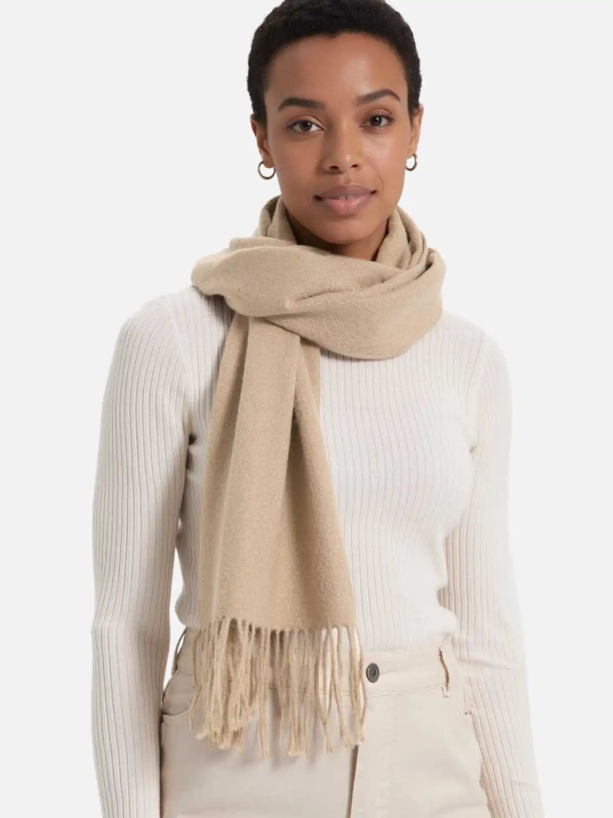 Ecru Cashmere Scarf