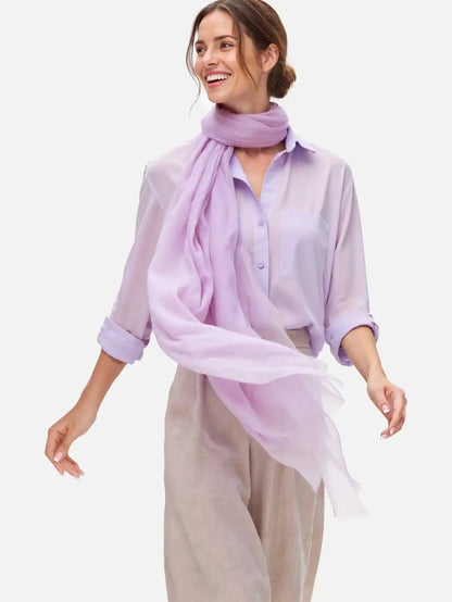 Featherlight Thistle Cashmere Scarf