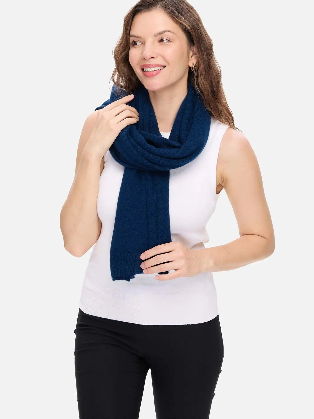Midnight Navy Wearable Cashmere Wrap