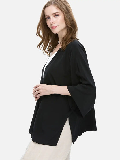 Black Silk Relax Cardigan