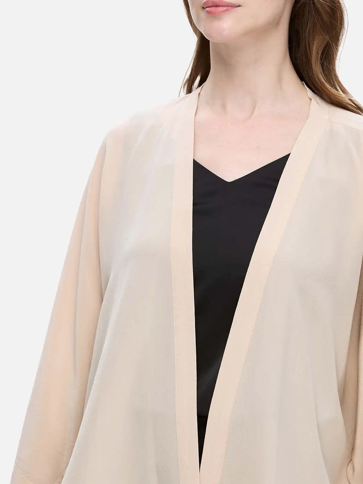 Cream Silk Relax Cardigan