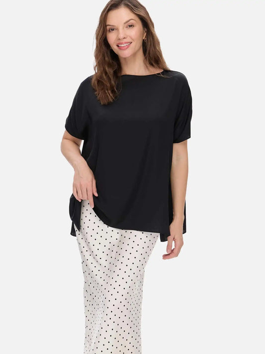 Black Silk Ease Top