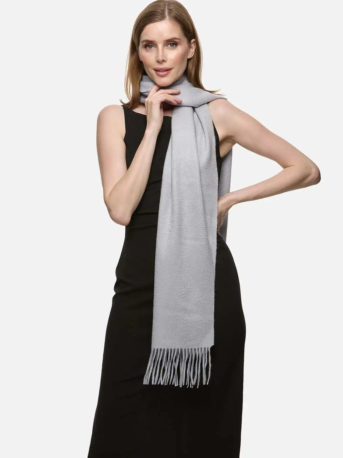 Silver Cashmere Scarf