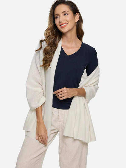 FlexKnit White Cashmere Wrap