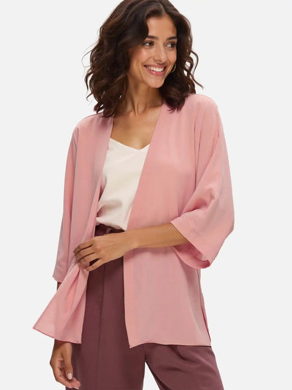 Dusty Rose Silk Relax Cardigan