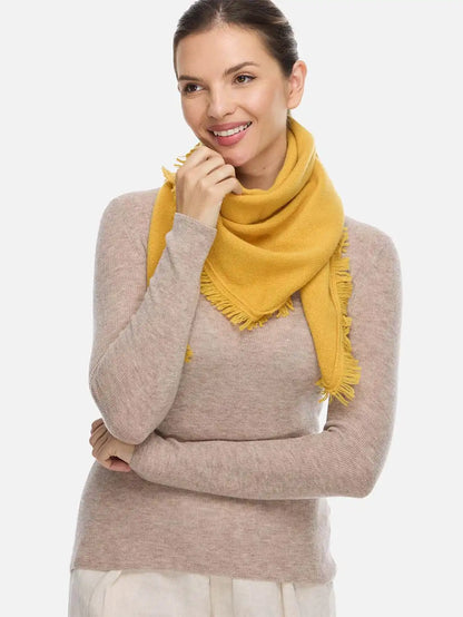 Triangle Yellow Cashmere Scarf