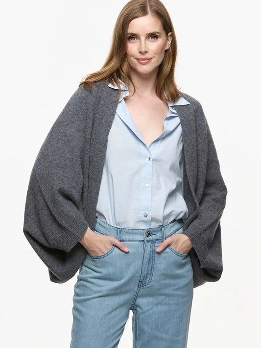 Gray Wearable Cashmere Wrap