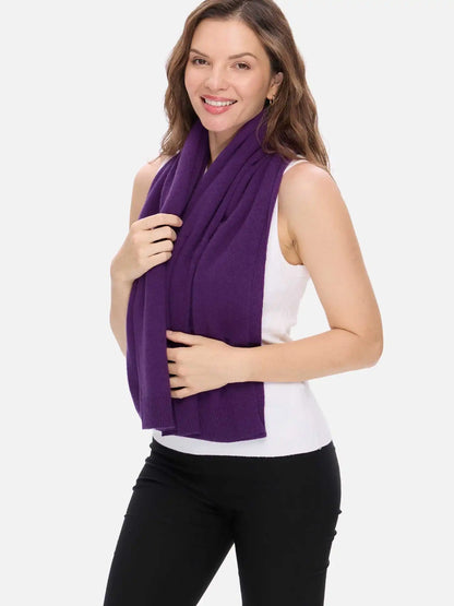 Deep Violet Wearable Cashmere Wrap