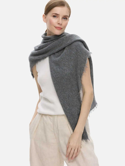 Gray CloudPuff Cashmere Scarf