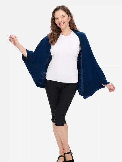 Midnight Navy Wearable Cashmere Wrap