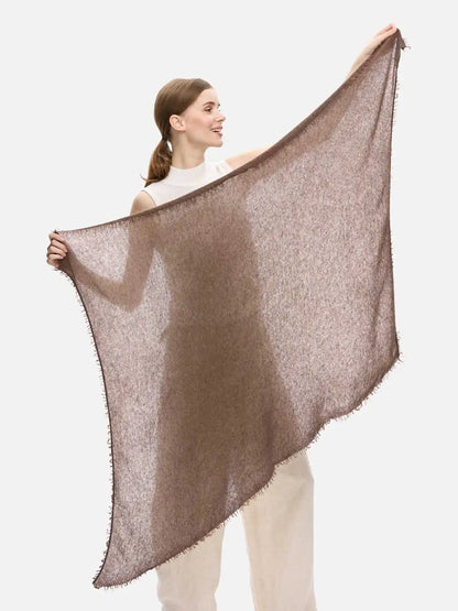 Brown CloudPuff Cashmere Scarf