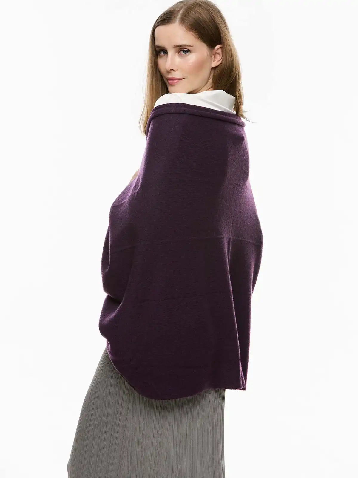 Purple Wearable Cashmere Wrap