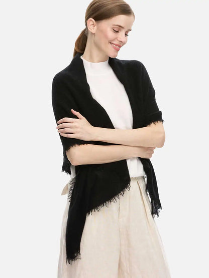 Black CloudPuff Cashmere Scarf