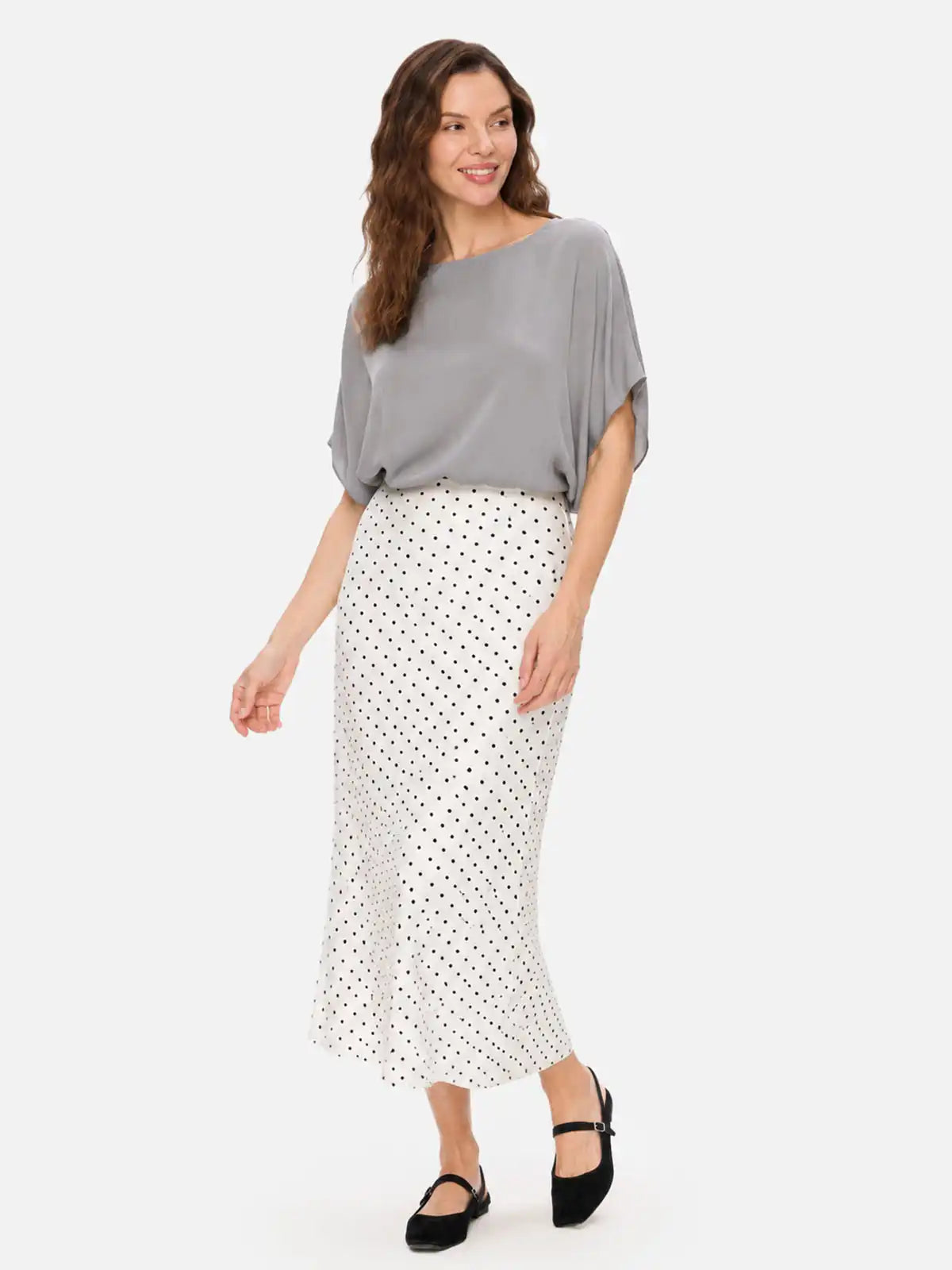 Gray Silk Ease Top