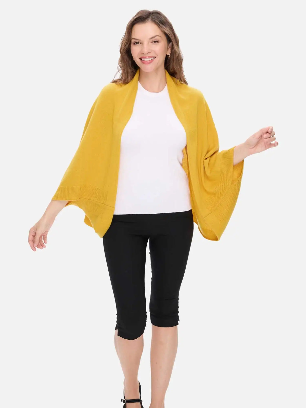 Golden Ochre Wearable Cashmere Wrap