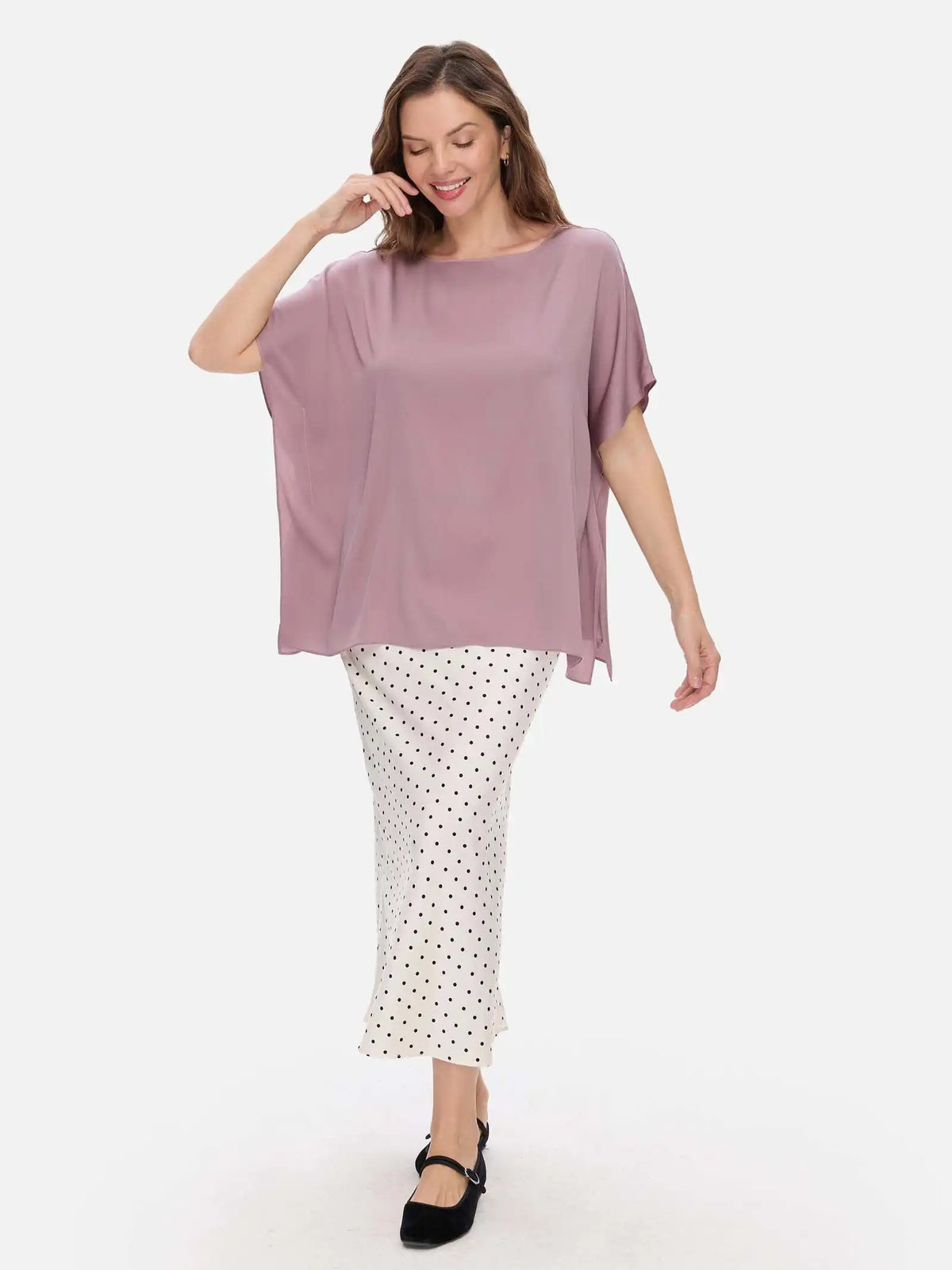 Mauve Silk Ease Top