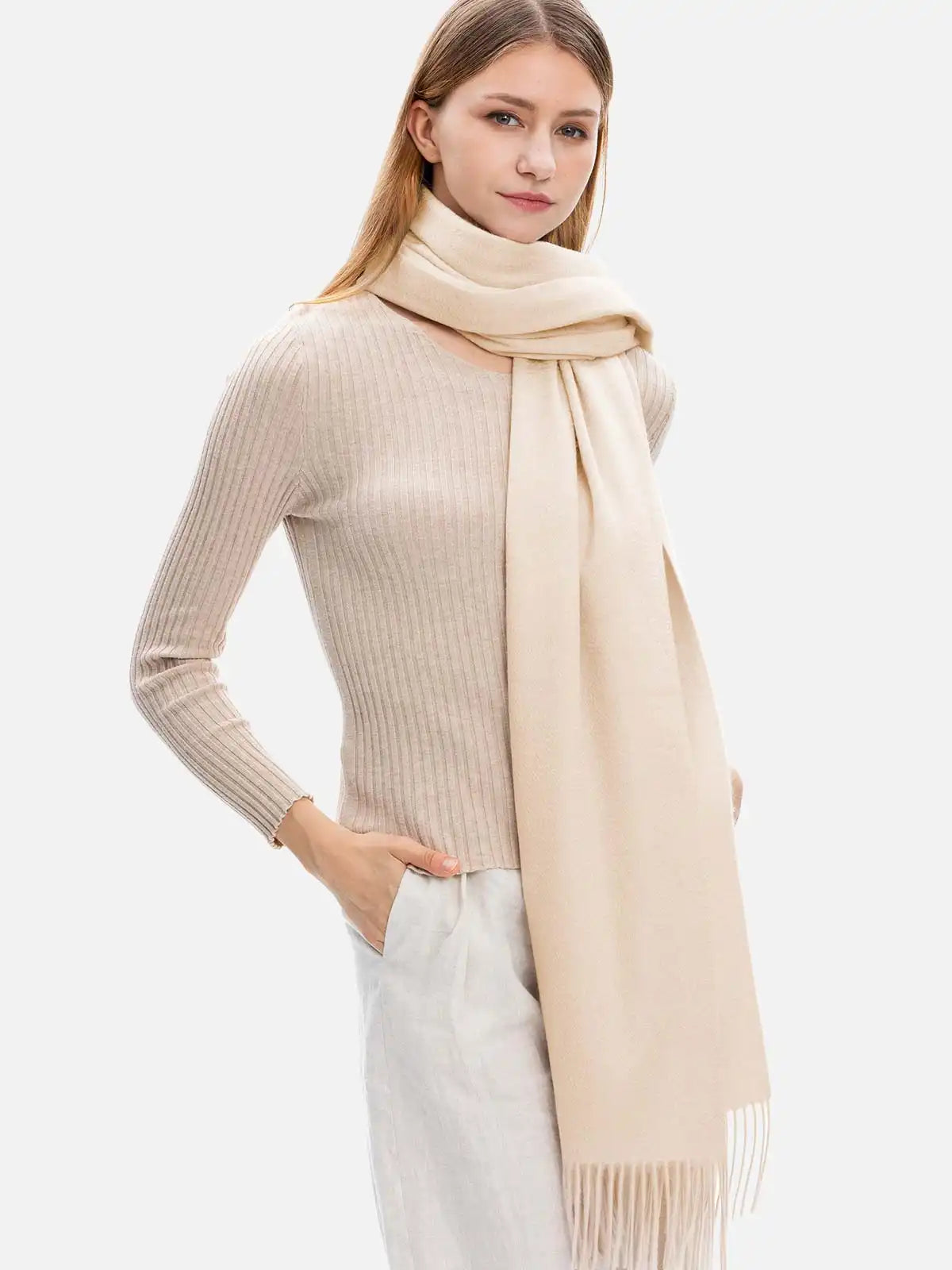 Almond Cashmere Wrap