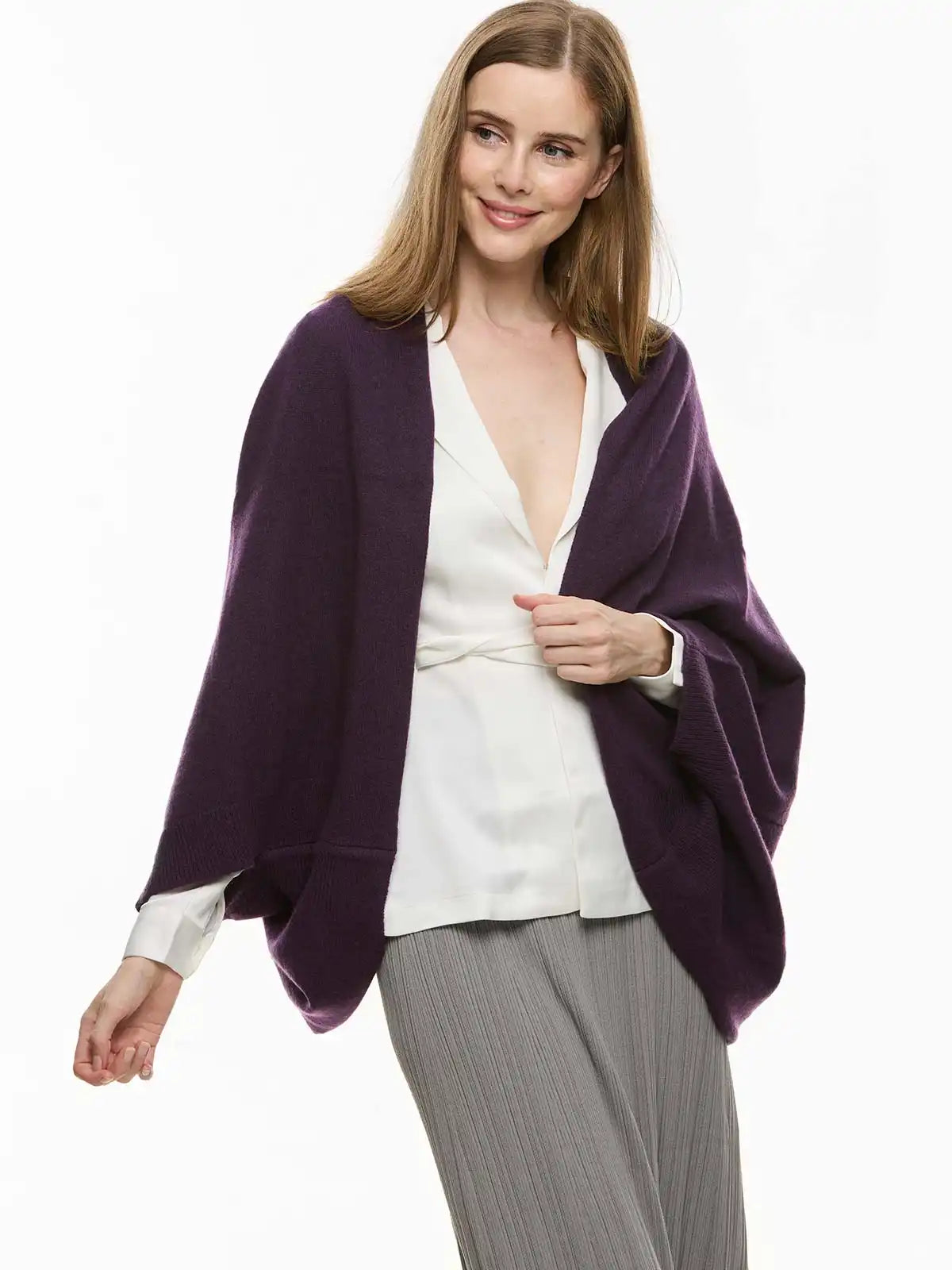 Purple Wearable Cashmere Wrap