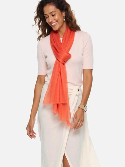Featherlight Camellia Cashmere Scarf