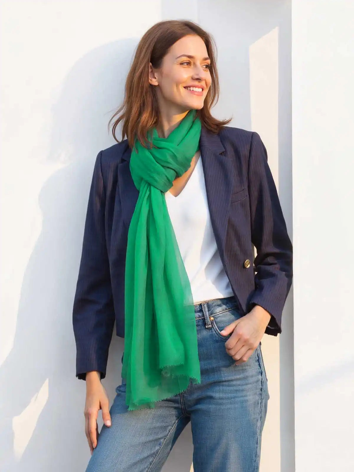 Featherlight Meadow Cashmere Scarf
