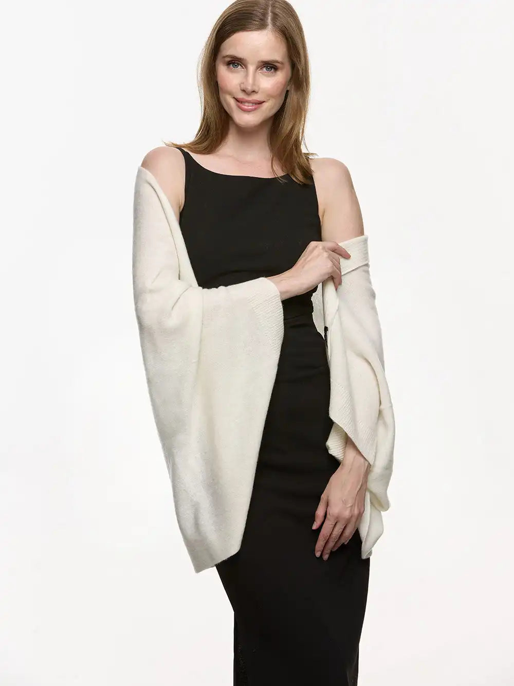 Ivory Wearable Cashmere Wrap