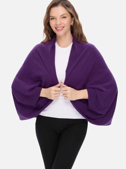 Deep Violet Wearable Cashmere Wrap
