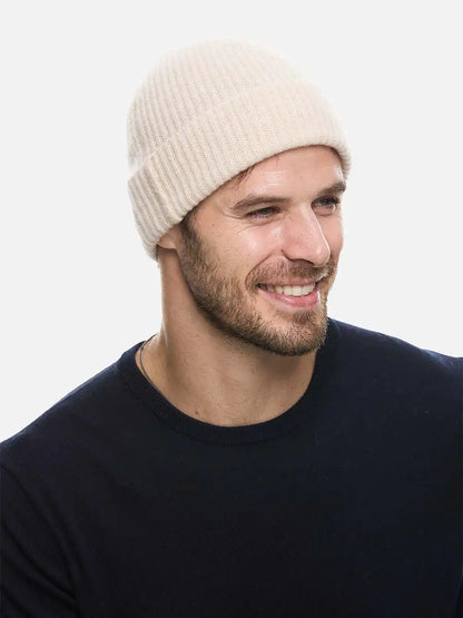 Beige Cashmere Beanie