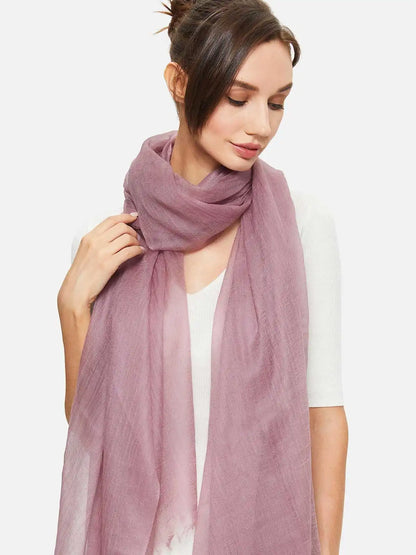 Featherlight Violet Cashmere Scarf