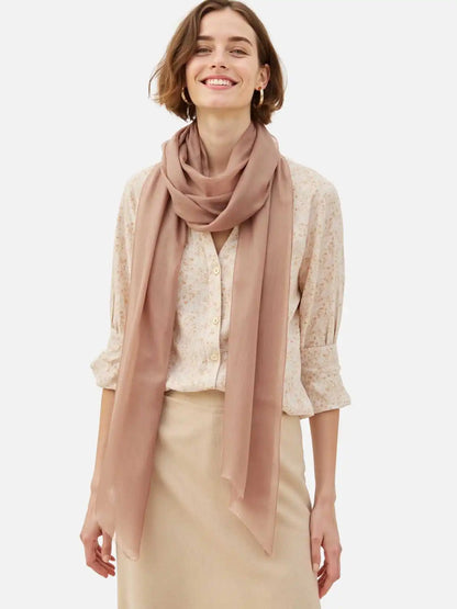 Featherlight Mocha Cashmere Scarf