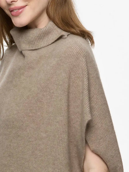 Taupe Oversized Cashmere Vest