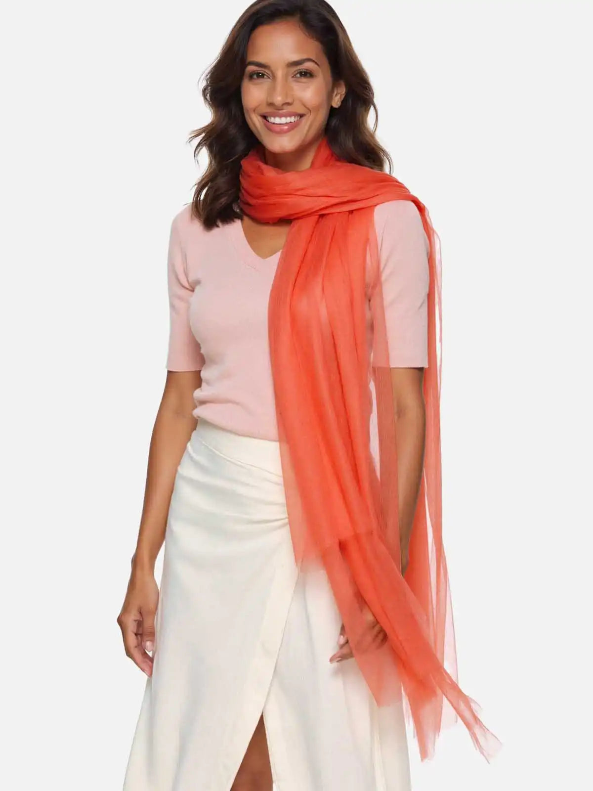 Featherlight Camellia Cashmere Scarf