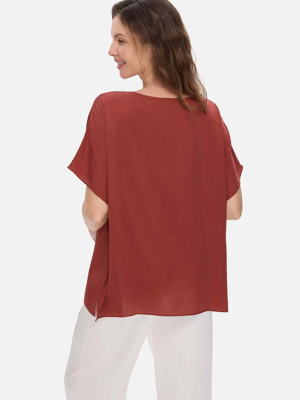 Clay Red Silk Ease Top