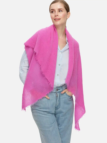 Fuchsia CloudPuff Cashmere Scarf