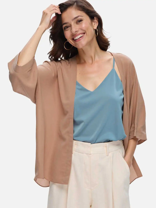 Mocha Silk Relax Cardigan