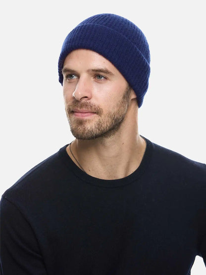 Navy Blue Cashmere Beanie