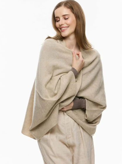 Ecru Wearable Cashmere Wrap