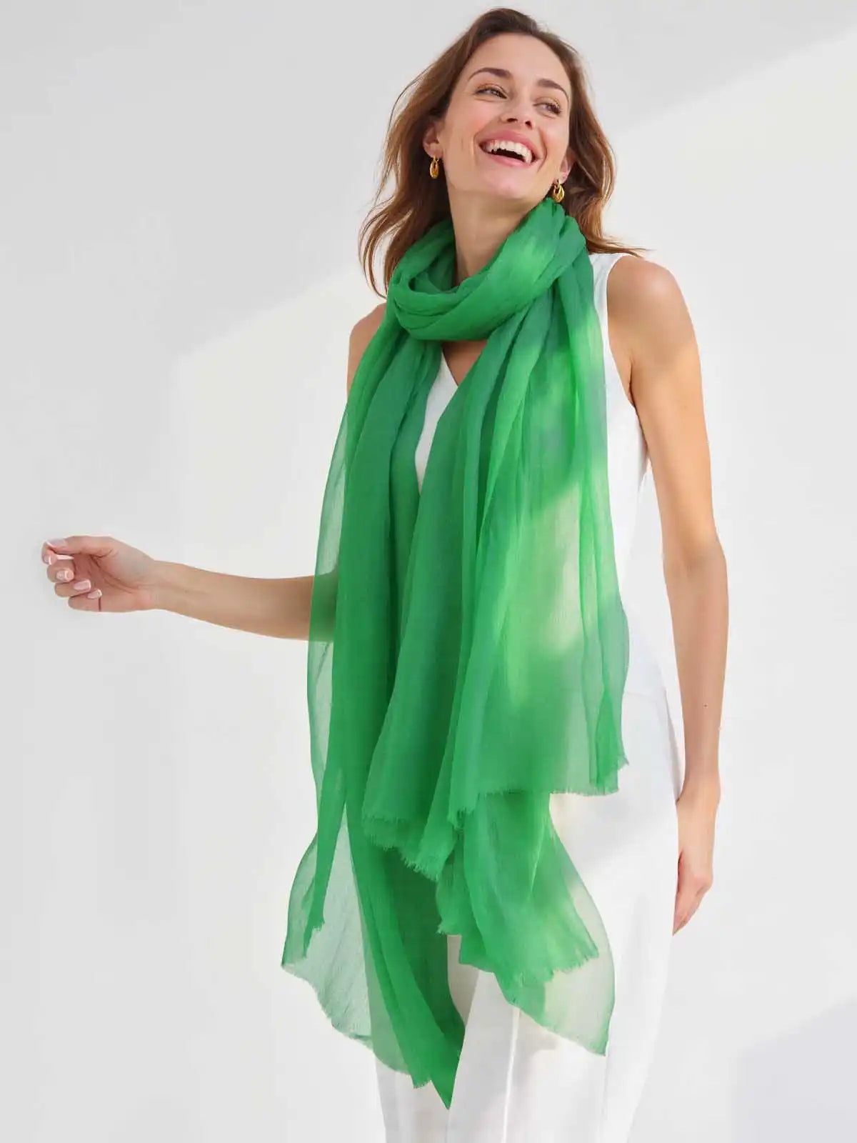 Featherlight Meadow Cashmere Scarf