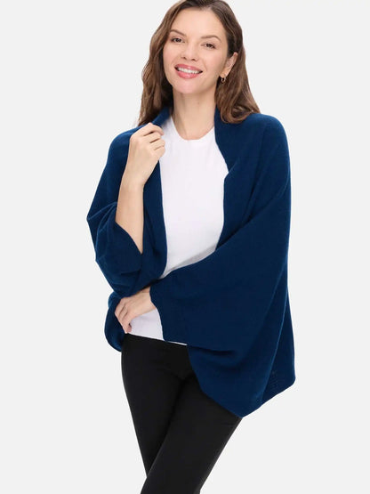Midnight Navy Wearable Cashmere Wrap