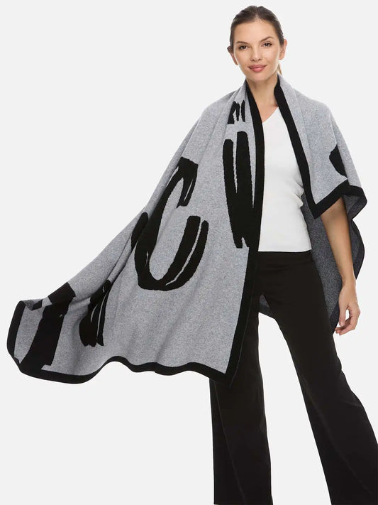 Sesame Dot Luxe Cashmere Blanket - Gray