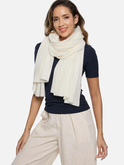 FlexKnit White Cashmere Wrap